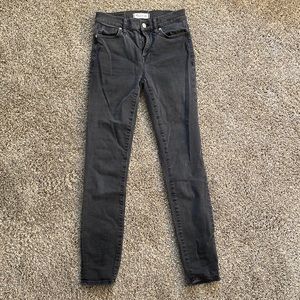 Madewell black faded skinny high-riser
